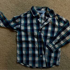 Tommy Hilfiger Kids Plaid Shirt - Navy and White